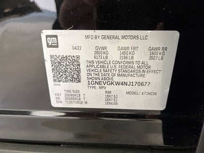 2022 Chevrolet Traverse LT Cloth