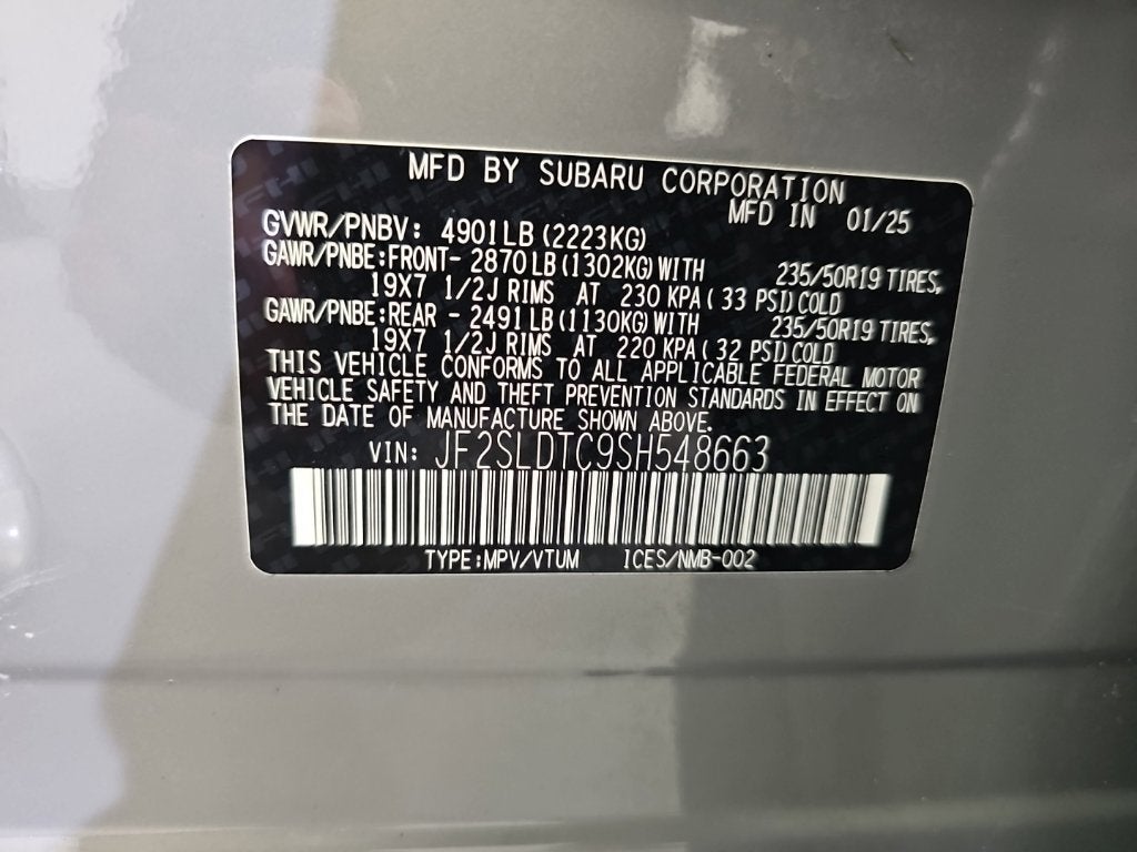 2025 Subaru Forester Touring