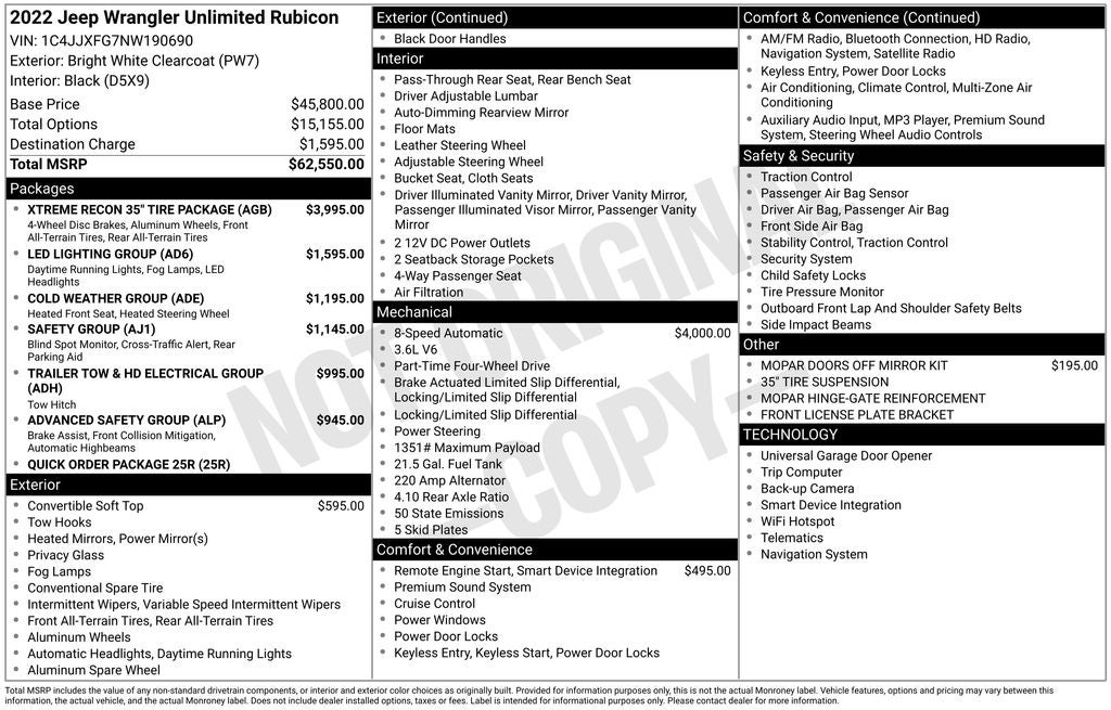 2022 Jeep Wrangler Unlimited Rubicon 4x4