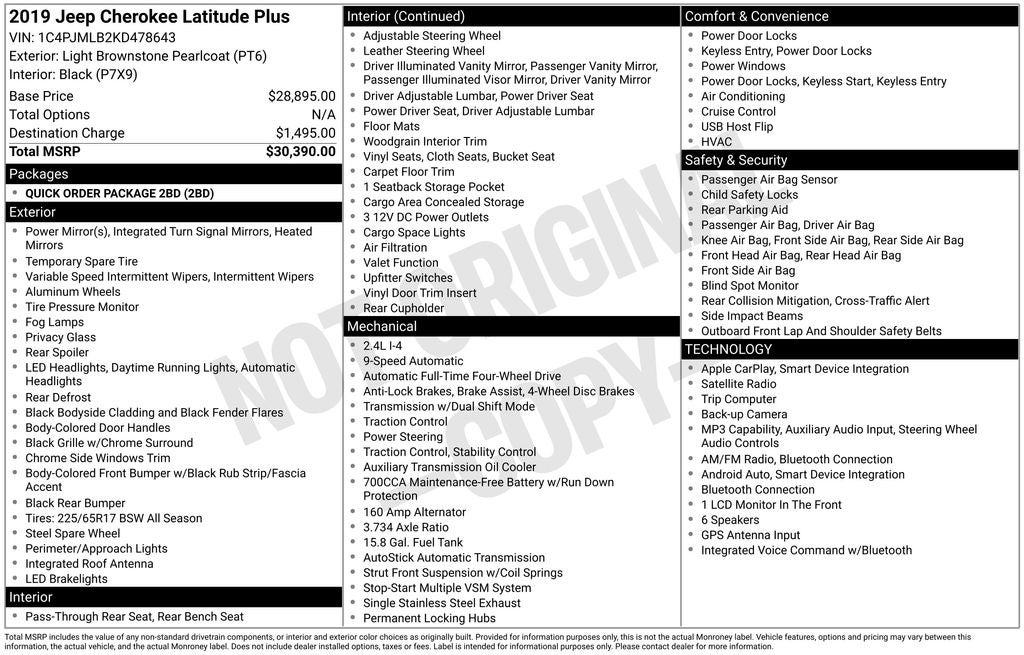 2019 Jeep Cherokee Latitude Plus