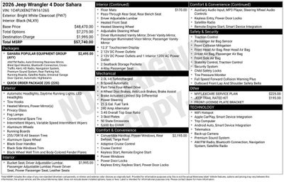 2026 Jeep Wrangler WRANGLER 4-DOOR SAHARA