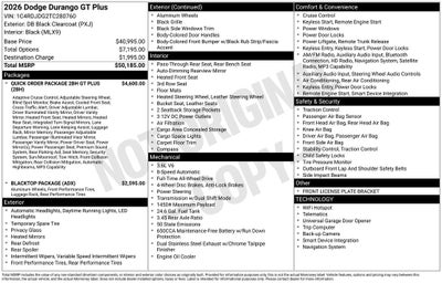 2026 Dodge Durango DURANGO GT PLUS AWD