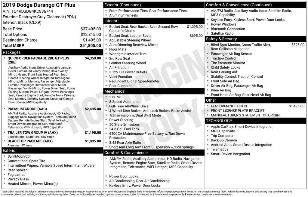 2019 Dodge Durango GT Plus