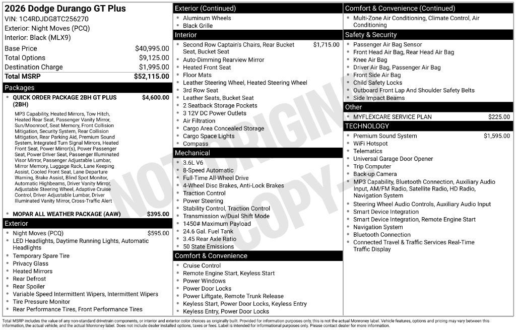2026 Dodge Durango GT Plus