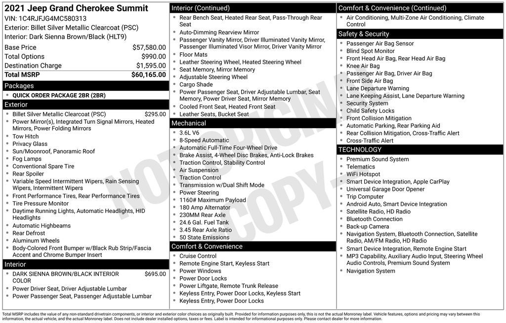 2021 Jeep Grand Cherokee Summit