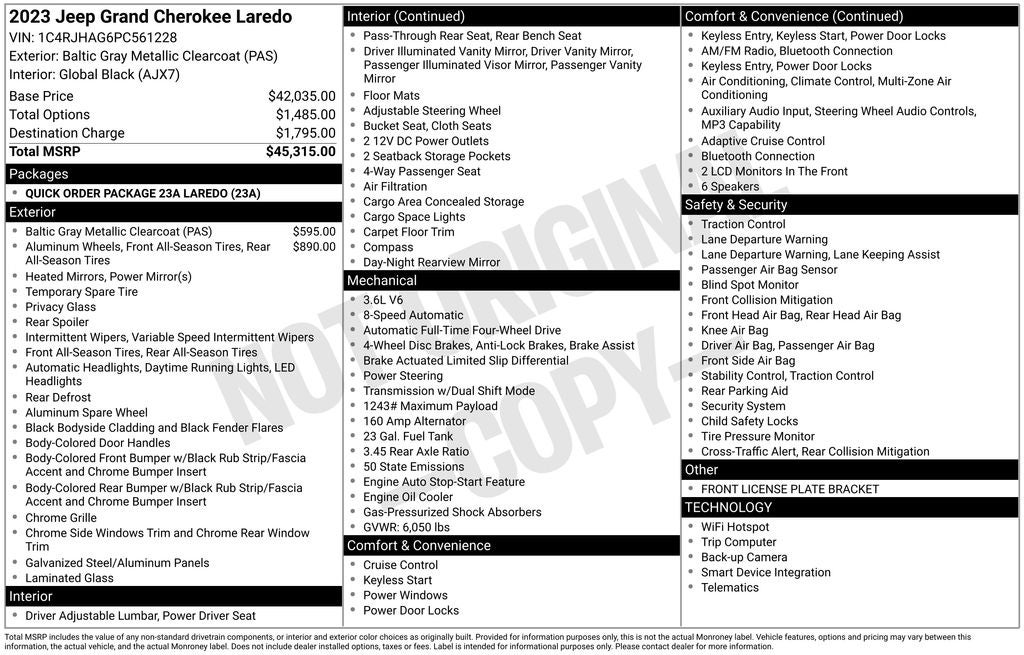 2023 Jeep Grand Cherokee Laredo 4x4