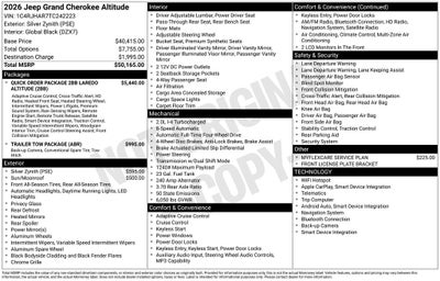 2026 Jeep Grand Cherokee GRAND CHEROKEE LAREDO ALTITUDE 4X4