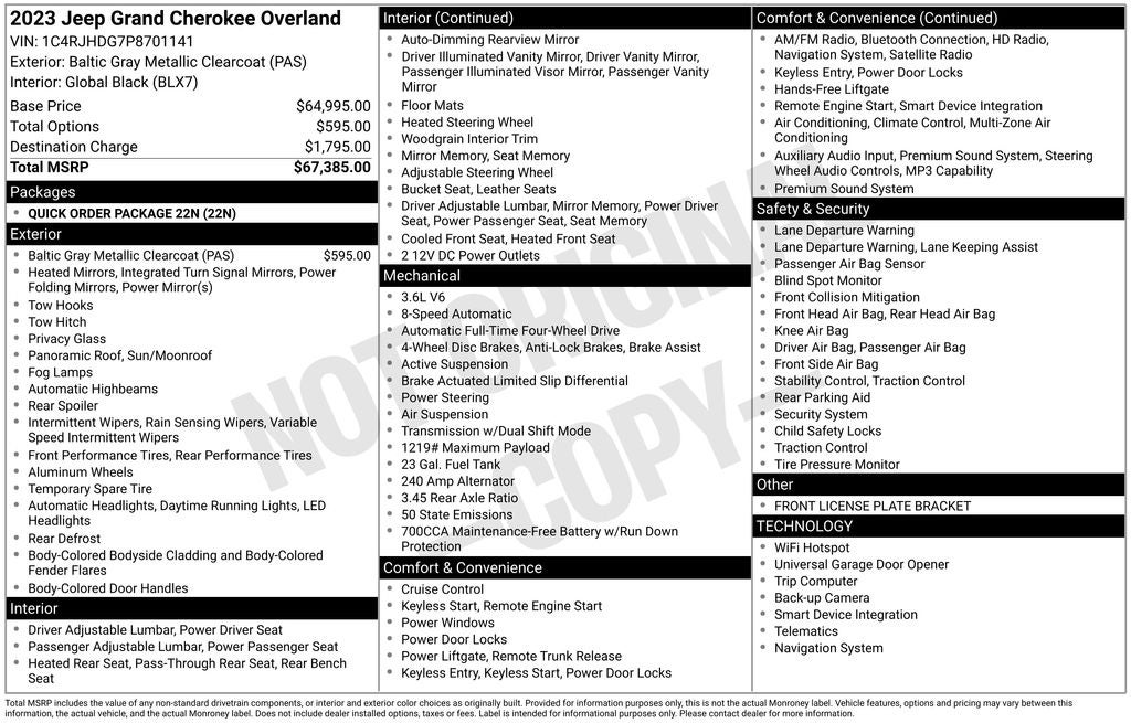 2023 Jeep Grand Cherokee Overland 4x4