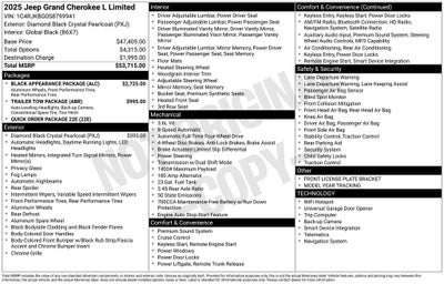 2025 Jeep Grand Cherokee GRAND CHEROKEE L LIMITED 4X4