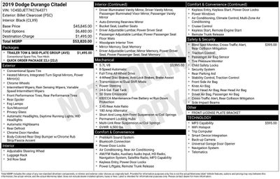 2019 Dodge Durango Citadel