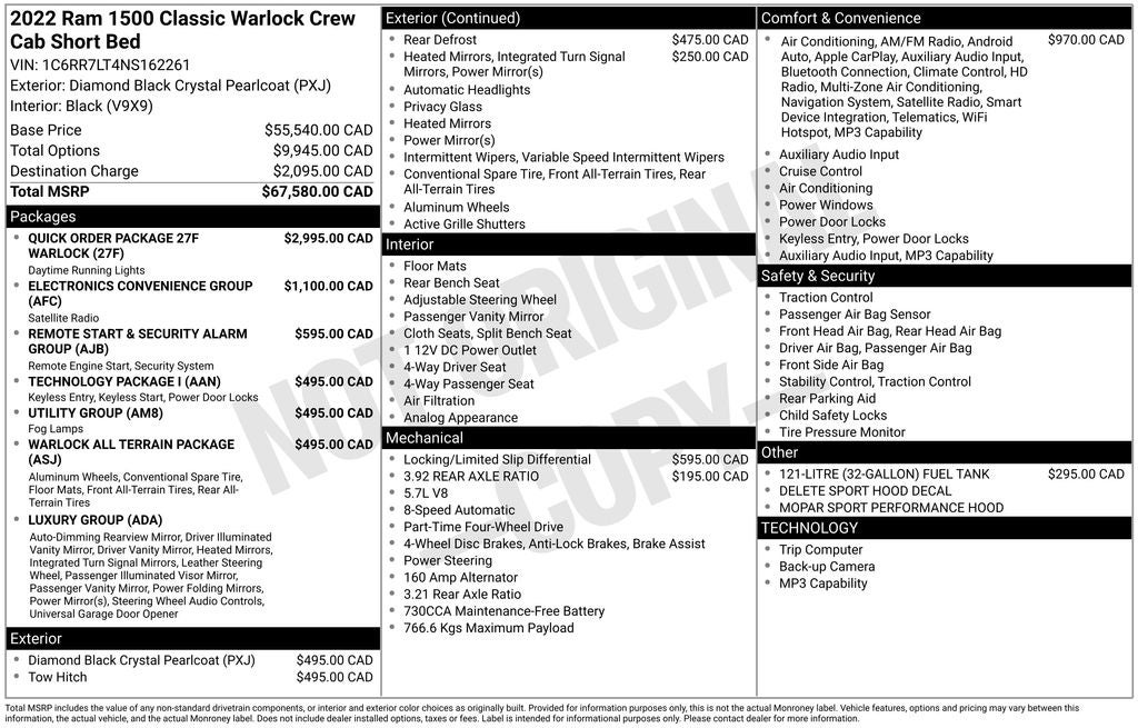2022 RAM 1500 Classic Warlock