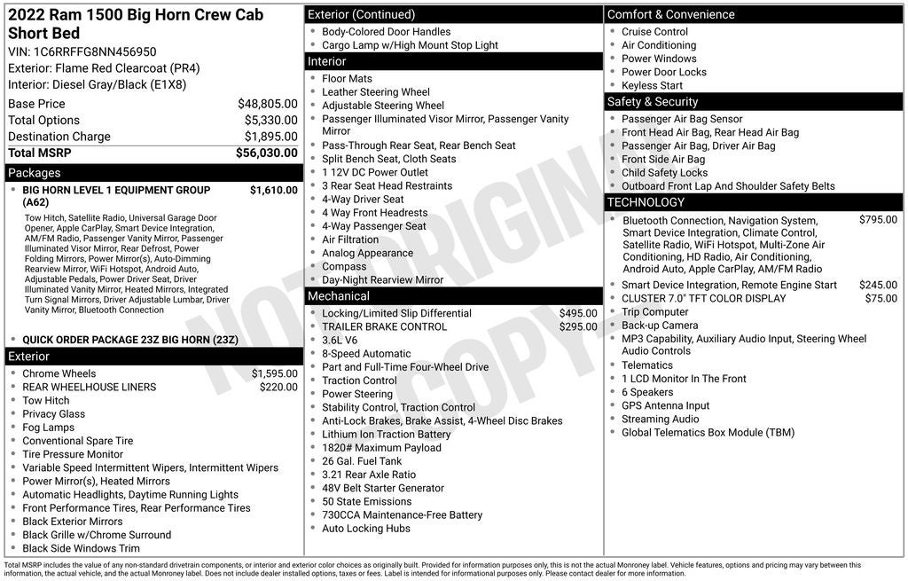 2022 RAM 1500 Big Horn/Lone Star