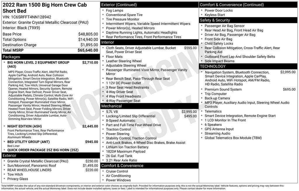 2022 RAM 1500 Big Horn/Lone Star