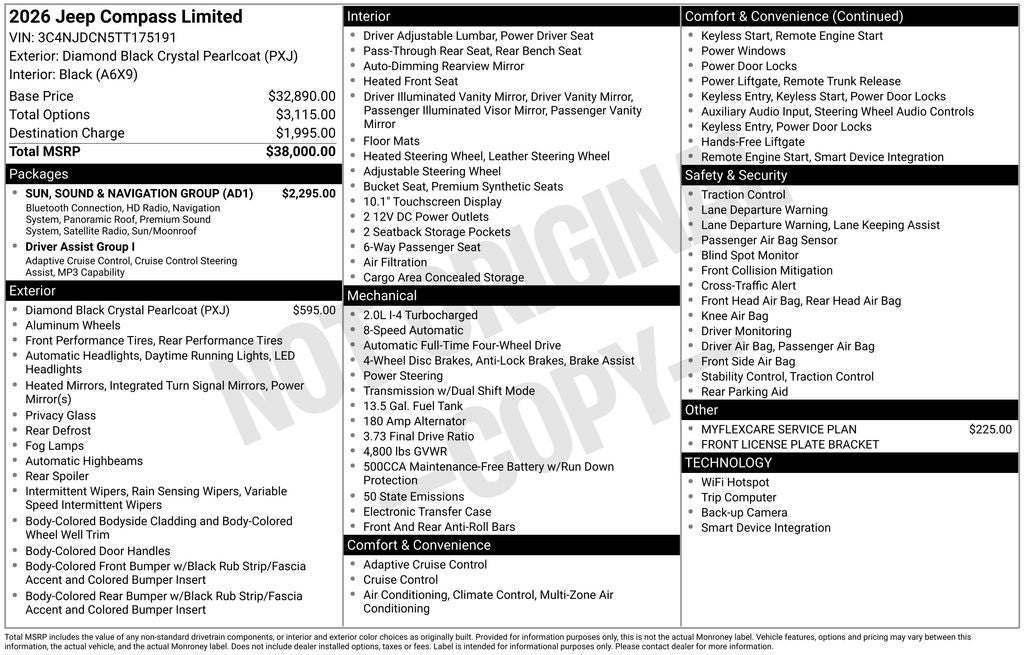 2026 Jeep Compass COMPASS LIMITED 4X4