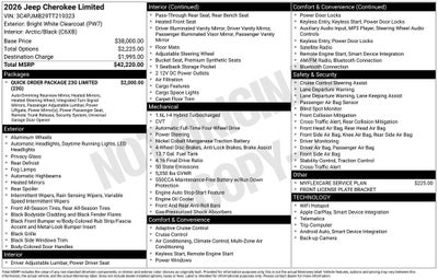 2026 Jeep Cherokee CHEROKEE LIMITED 4X4