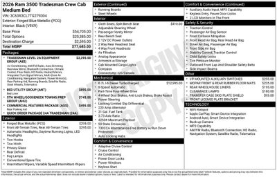 2026 RAM Ram 3500 Tradesman