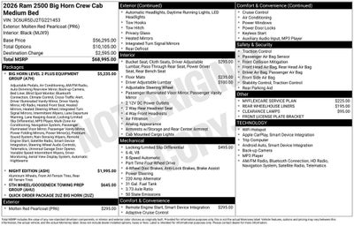 2026 RAM Ram 2500 RAM 2500 BIG HORN CREW CAB 4X4 6'4' BOX