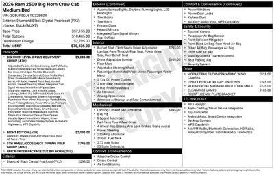 2026 RAM Ram 2500 RAM 2500 BIG HORN CREW CAB 4X4 6'4' BOX