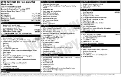 2022 RAM 2500 Big Horn Crew Cab 4x4 6'4' Box