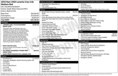 2025 RAM Ram 2500 RAM 2500 LARAMIE CREW CAB 4X4 6'4' BOX