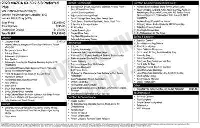 2023 Mazda Mazda CX-50 2.5 S Preferred Plus Package