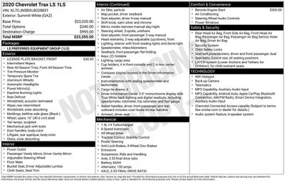 2020 Chevrolet Trax AWD LS