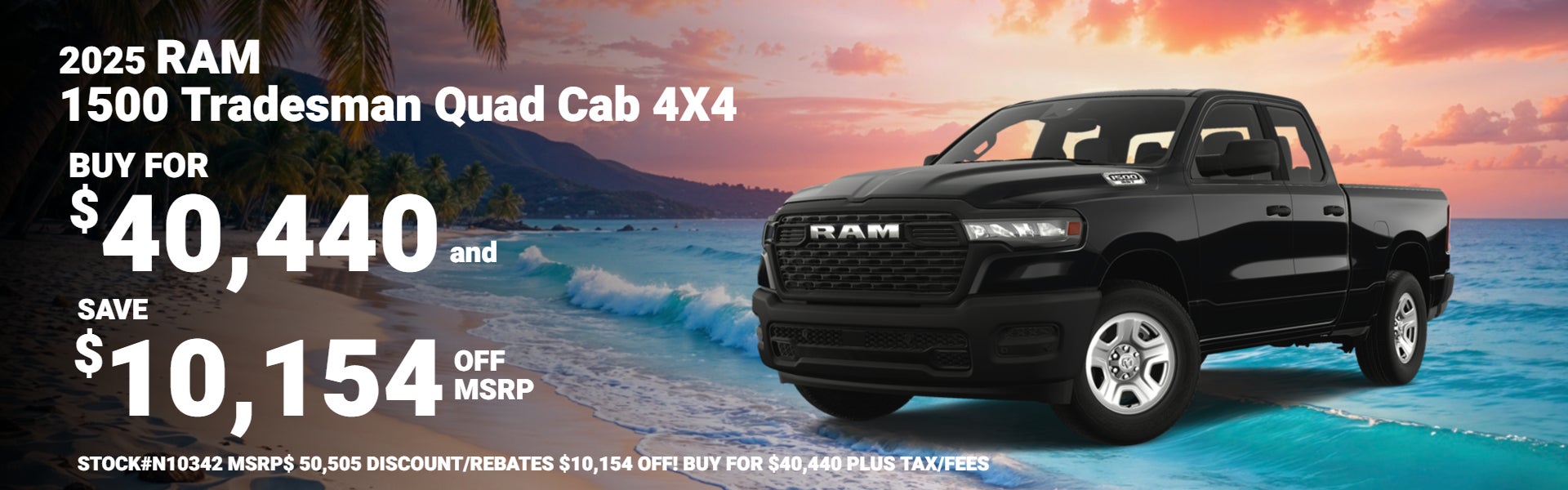 Black 2025 RAM 1500 Tradesman Quad Cab